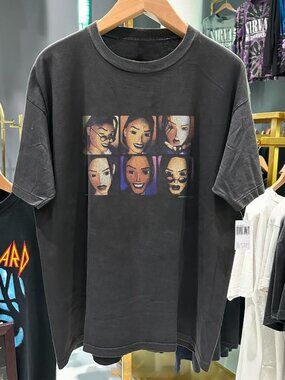 Tomb Raider Lara Croft 2001 Promo Vintage Black T-Shirt